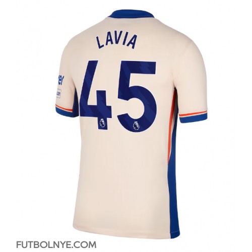 Camiseta Chelsea Romeo Lavia #45 Visitante Equipación 2024-25 manga corta